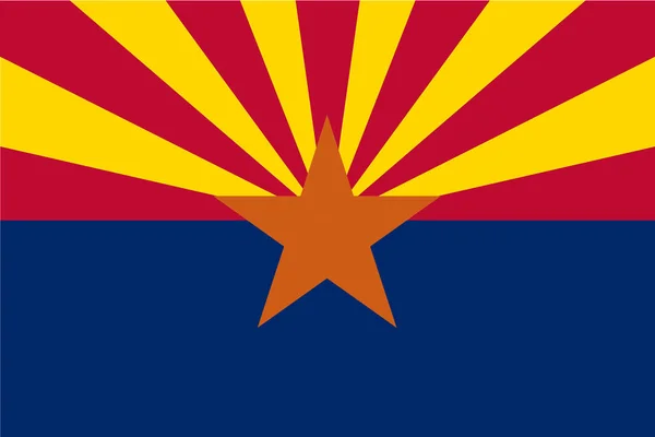 Vector Flagga Arizona State Usa — Stock vektor
