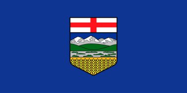 Alberta eyaletinin Canada.Calgary, Edmonton vektör bayrağı