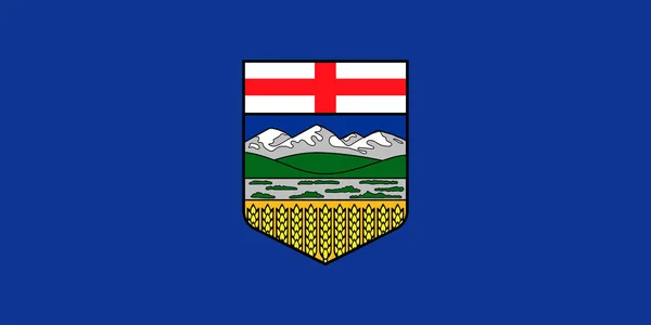 加拿大艾伯塔省的矢量旗 卡尔加里 埃德蒙顿 — 图库矢量图片