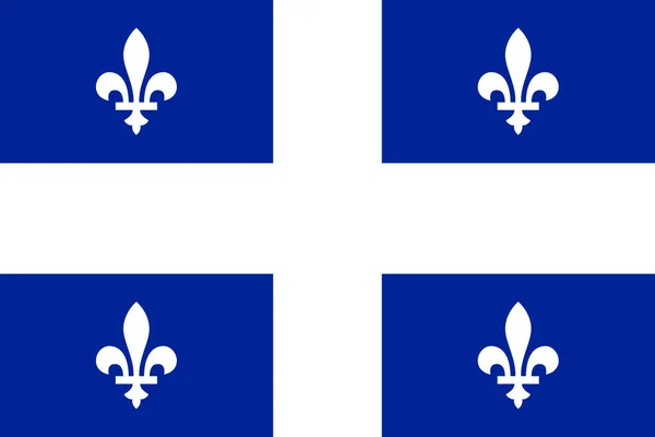 Vektör Quebec eyaleti Kanada bayrağı. Montreal, Quebec, Laval
