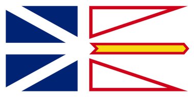 Vektör bayrağı Newfoundland ve Labrador Canada.St. Johns