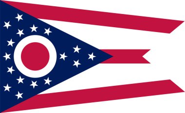 Ohio vektör bayrak. Resimde. Amerika Birleşik Devletleri
