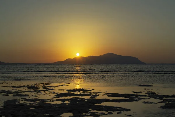 Răsărit Soare Minunat Peste Marea Roșie Insula Tiran — Fotografie, imagine de stoc