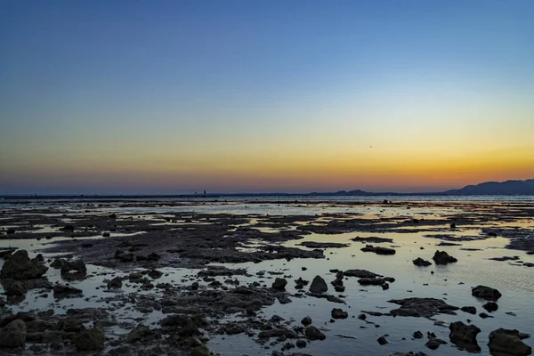 美丽的热带海景 红海上的日落 — 图库照片