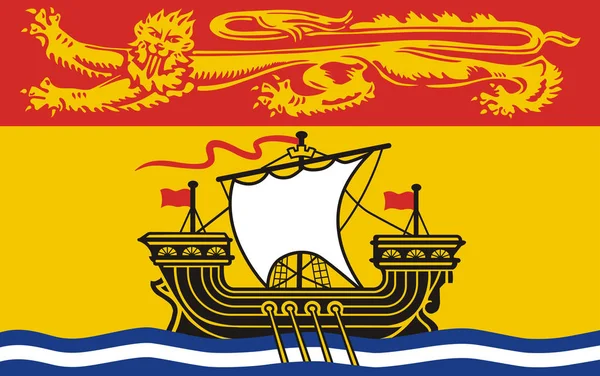 Bandera Provincia New Brunswick Canadá Ilustración Vectorial — Archivo Imágenes Vectoriales