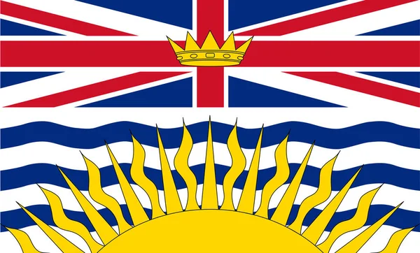 Vector Flag British Columbia Canada Vancouver — Stock Vector