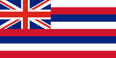 Vektör Hawaii Eyalet bayrağı. Amerika Birleşik Devletleri