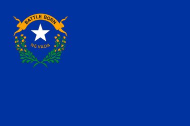 Vector flag of Nevada state. Las Vegas, Reno. United States of America. clipart