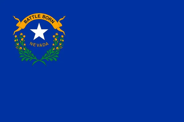 Vector Flag Nevada State Las Vegas Reno United States America — Stock Vector