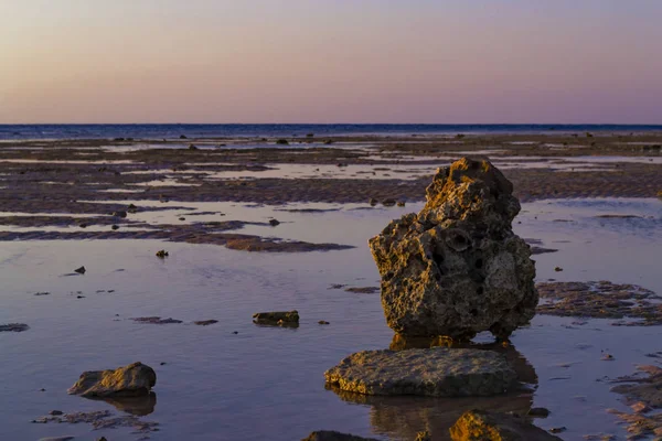 Merveilleux Coucher Soleil Charm Cheikh Egypte Sur Île Tiran Mer — Photo