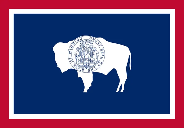 Drapeau Vecteur Wyoming Illustration Vectorielle États Unis Amérique — Image vectorielle