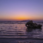 Meraviglioso tramonto a Sharm-El-Sheikh, Egitto sull'isola di Tiran, Mar Rosso, Arabia Saudita