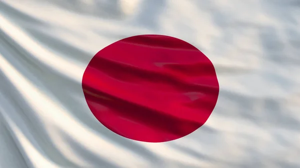 Japanse Vlag Illustratie Van Zwaaien Vlag Van Japan — Stockfoto