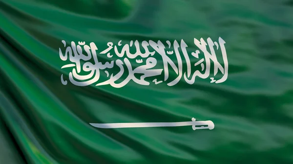 Saudi Arabische Flagge Illustration Des Fahnenschwenkens Von Saudi Arabien — Stockfoto