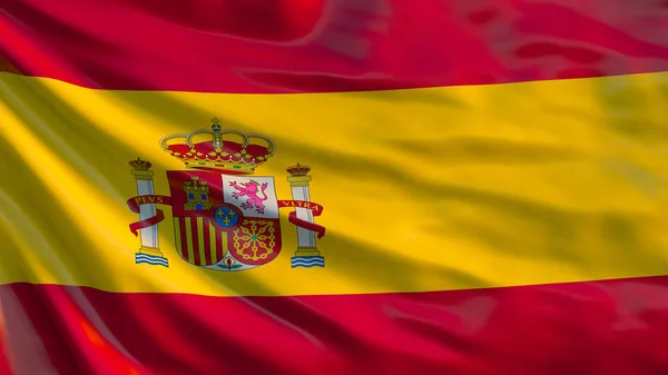 Іспанська Прапор Ілюстрація Розмахуючи Прапор Іспанії — стокове фото
