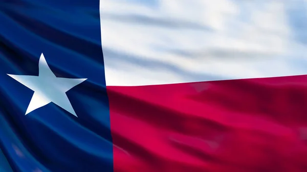 Texas Állami Zászló Integetett Zászló Texas Állam Amerikai Egyesült Államok — Stock Fotó