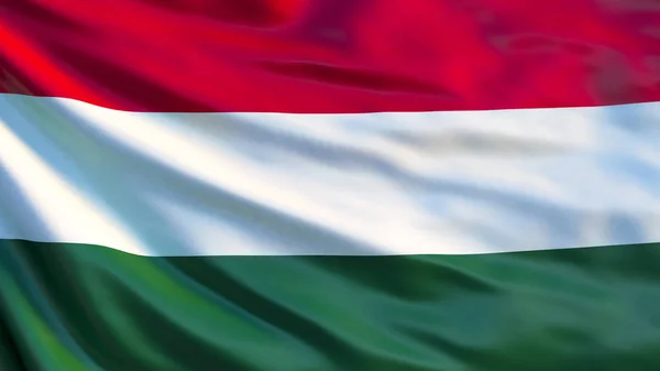 Flaga Węgier Machać Flaga Węgier Ilustracja Budapeszt — Zdjęcie stockowe