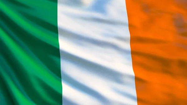 Vlag Van Ierland Vlag Van Ierland Zwaaien Illustratie Dublin — Stockfoto