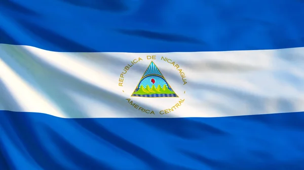 Nicaragua Flagga Viftande Flagga Nicaragua Illustration Managua — Stockfoto