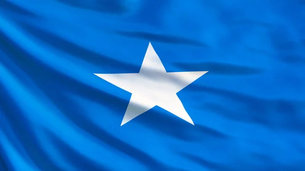 Bandeira Somália Acenando Bandeira Somália Ilustração Mogadíscio — Fotografia de Stock