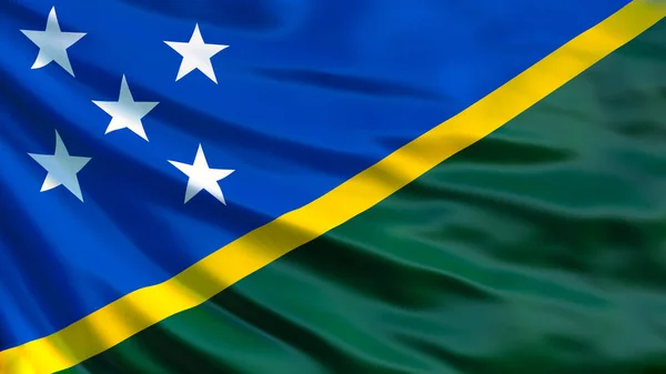 Σημαία Των Νήσων Σολομώντος Κυματίζει Σημαία Των Νήσων Σολομώντος Απεικόνιση — Φωτογραφία Αρχείου