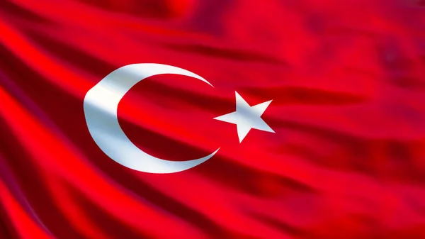 Bandeira Turquia Acenando Bandeira Turquia Ilustração Ancara — Fotografia de Stock