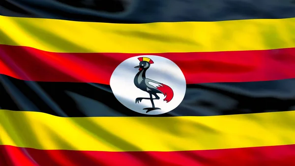 Uganda Flag Waving Flag Uganda Illustration Kampala — Stock Photo, Image