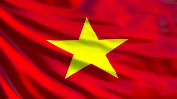 베트남 국기입니다 베트남의 국기를 흔들며 하노이 — 스톡 사진