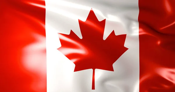 Bandeira Canadá Vento Ilustração Qualidade — Fotografia de Stock