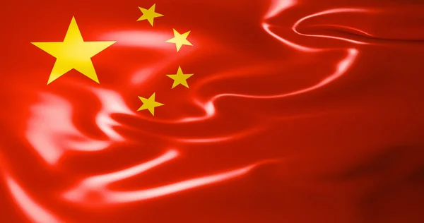 China Flagge Schwenkende Flagge Aus China Illustration Peking Qualität — Stockfoto