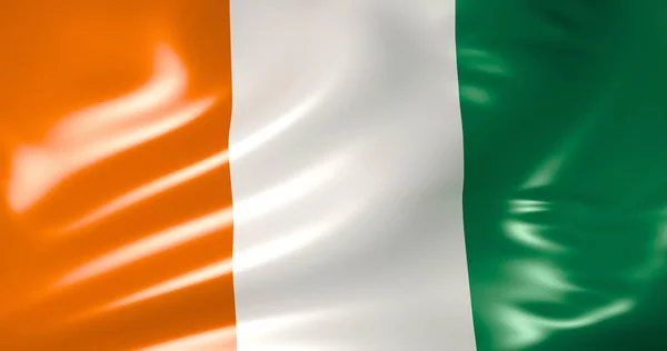 Bandera Irlanda Viento Ondeando Bandera Irlanda Ilustración Calidad Dublín — Foto de Stock