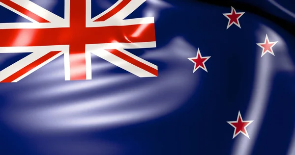 Nya Zeeland Flagga Vinden Illustration — Stockfoto