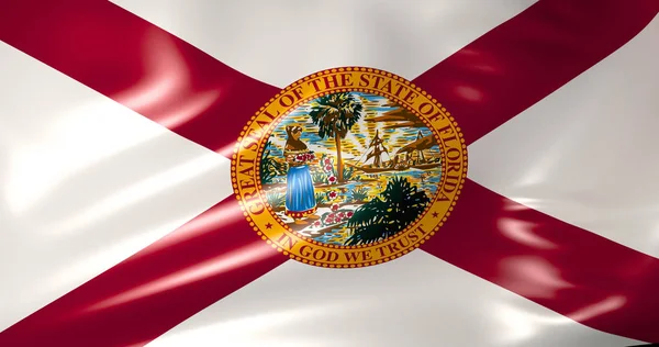 Flaga Florydzie Stany Zjednoczone Ameryki Ilustracja Jakości — Zdjęcie stockowe