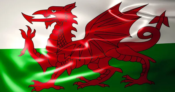 ウェールズの旗 ウェールズ イギリスの イラストレーション — ストック写真