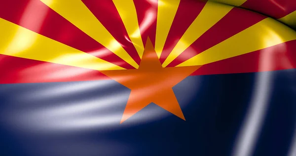 Arizona Állam Lobogója Alatt Illusztráció Arizona Állami Zászló Amerikai Egyesült — Stock Fotó