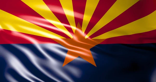 Vlag Van Staat Van Arizona Illustratie Van Arizona Vlag Verenigde — Stockfoto