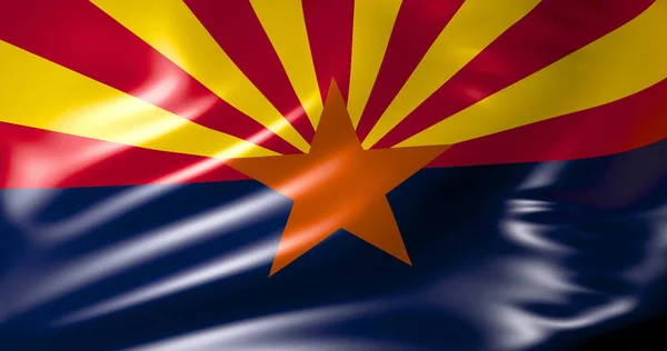 Vlag Van Staat Van Arizona Illustratie Van Arizona Vlag Verenigde — Stockfoto