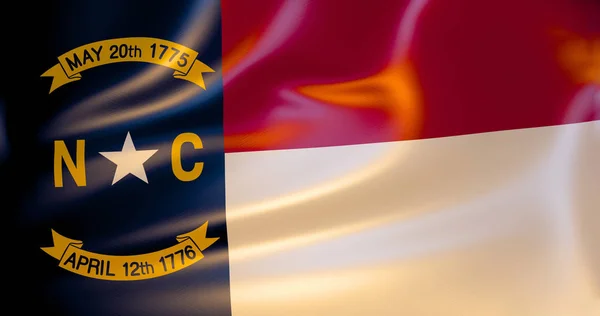 North Carolina Flag Wind Illustration — Stock Photo, Image