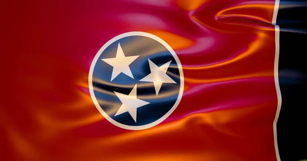 Bandeira Tennessee Vento Ilustração Nashville — Fotografia de Stock