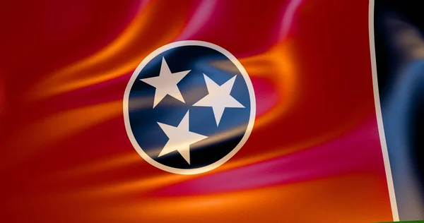 Tennessee Vlag Wind Illustratie Nashville — Stockfoto