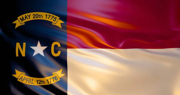 Vlag Van North Carolina Wind Illustratie — Stockfoto