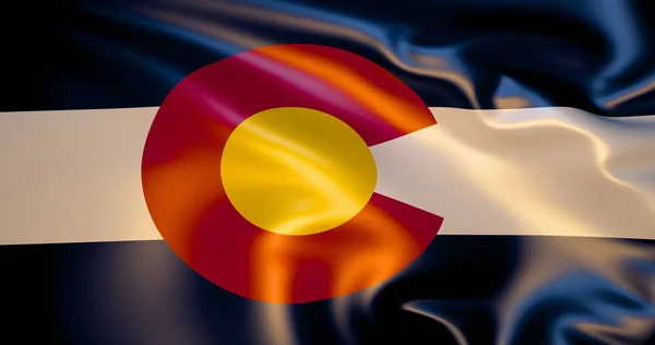 Флаг Колорадо Ветру Иллюстрация Денвер — стоковое фото