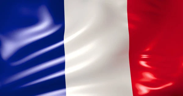 Flaga Francji Wietrze Ilustracja Paryż Lyon Marsylia Tuluza Nicea — Zdjęcie stockowe