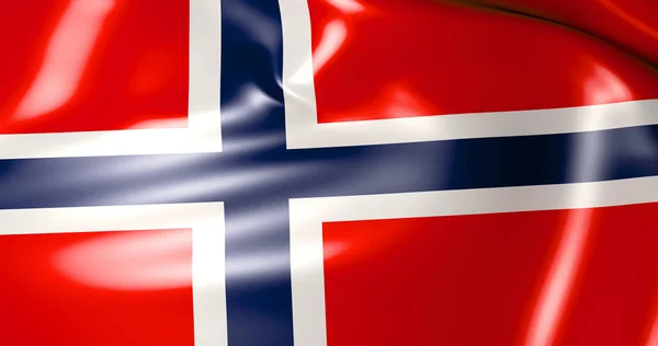Bandera Noruega Viento Ilustración Oslo — Foto de Stock