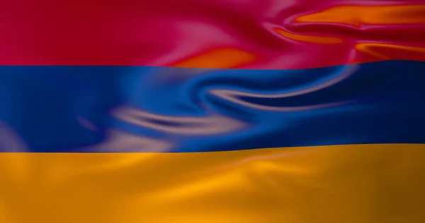 Bandera Armenia Viento Ilustración Ereván —  Fotos de Stock