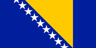 Bosna-Hersek vektör bayrak. Saraybosna