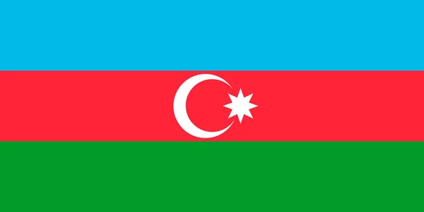 Bandeira Vetorial Azerbaijão Baku — Vetor de Stock