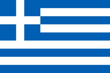 Yunanistan vektör bayrak. Atina