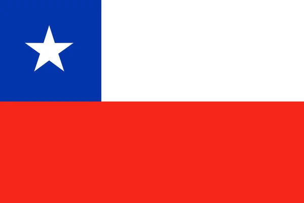Chile Vektor Zászló Santiago — Stock Vector