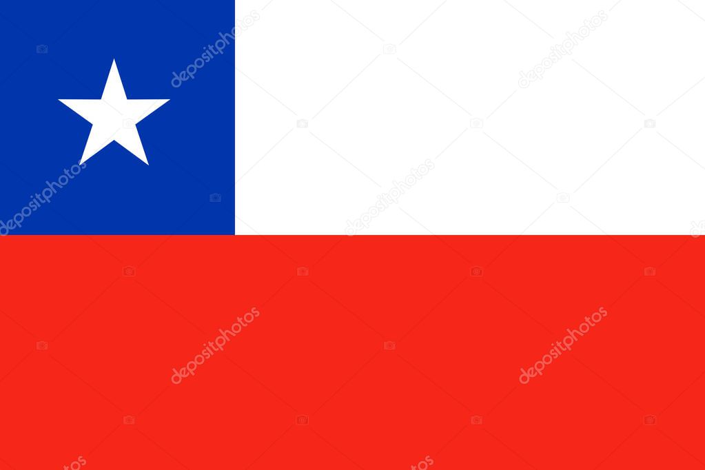Chile vector flag. Santiago